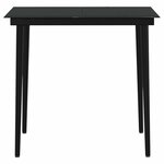 vidaXL Ensemble à manger de jardin avec coussins 5 Pièces Noir