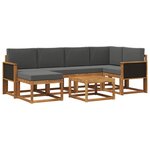 vidaXL Ensemble de canapés d'extérieur 7 Pièces Naturel et Anthracite