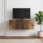 vidaXL Meuble TV mural 59 5 x 31 cm Bois ancien Bois d'ingénierie