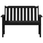 vidaXL Banc de jardin avec coussin Noir 120 x 59 x 88cm Plastique