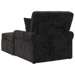 vidaXL Chaise lounge avec jupe avec coussin Noir 157 x 91 x 91 cm ARES