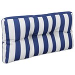 vidaXL Coussins de palette 2 Pièces rayures bleues/blanches tissu