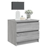 vidaXL Tables de chevet 2 Pièces Sonoma gris 50x39x43 5cm Bois ingénierie