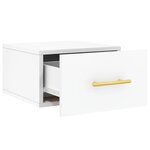 vidaXL Tables de chevet murales 2 Pièces blanc 35x35x20 cm