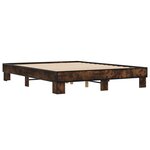 vidaXL Cadre de lit sans matelas chêne fumé 150x200 cm