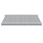 vidaXL Auvent manuel rétractable anthracite et blanc 400x350 cm