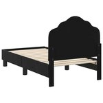 vidaXL Cadre de lit pour tout-petit avec tête de lit Noir 70 x 140 cm
