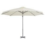 vidaXL Parasol en porte-à-faux avec poteau en aluminium 300 cm Sable