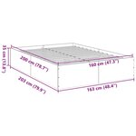 vidaXL Cadre de lit sans matelas chêne fumé 160x200 cm