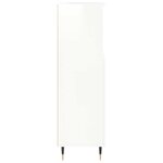 vidaXL Armoire de salle de bain blanc brillant 30x30x100 cm