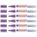 Marqueur Peinture Brillante 750 Violet Pointe Ronde 2-4 mm x 6 EDDING