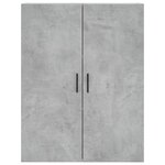 vidaXL Buffet haut Gris béton 69 5x34x180 cm Bois d'ingénierie