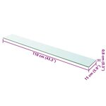 vidaXL Panneau d’étagère Verre transparent 110 x 15 cm