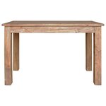vidaXL Table à manger bois d'acajou massif 120x60x77 cm
