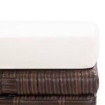 vidaXL Tabourets de jardin et coussins lot de 4 marron résine tressée