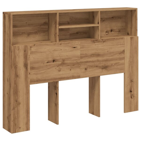 vidaXL Armoire de tête de lit chêne artisanal 140x19x103 5 cm