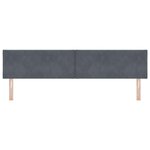 vidaXL Tête de lit Montage mural Géométrique Gris foncé 200 cm Velours