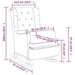 vidaXL Fauteuil avec pieds à bascule en bois d'hévéa Gris foncé Tissu