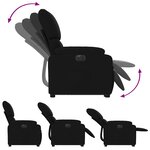 vidaXL Fauteuil inclinable électrique noir tissu
