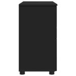 vidaXL Cabinet de salle de bain avec tiroir Noir 76 5 x 35 x 64 cm