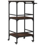 vidaXL Chariot de cuisine chêne marron 60 5x50x105cm bois d'ingénierie