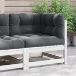 vidaXL Canapé d'angle de jardin coussins anthracite Bois de pin massif