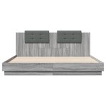 vidaXL Cadre de lit sans matelas sonoma gris 200x200 cm