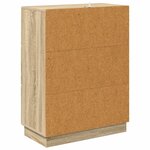 vidaXL Armoire à tiroirs Chêne Sonoma 66 x 34 5 x 87 cm