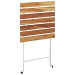 vidaXL Table de bistro pliante 55x54x71cm Bois acacia solide et acier