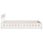 vidaXL Cadre de lit sans matelas blanc 140x190 cm bois de pin massif