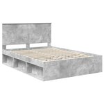 vidaXL Cadre de lit Béton 160 x 200 cm Bois de pin massif