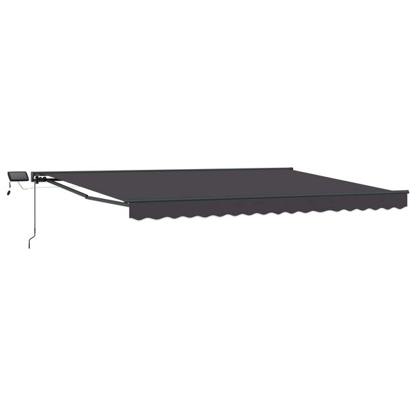 vidaXL Cadre de store manuel avec LEDs Anthracite 4 5 × 3 m