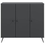 vidaXL Buffet Noir 89 x 34 5 x 80 cm Bois d'ingénierie