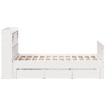 vidaXL Lit bibliothèque sans matelas blanc 160x200 cm bois pin massif