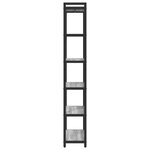 vidaXL Bibliothèque Sonoma gris 60 x 30 x 188 cm Bois et acier