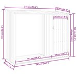 vidaXL Abri à bois de jardin Marron 245x98x159 cm Acier galvanisé