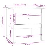 vidaXL Table d'appoint Marron miel 50x50x49 cm Bois massif de pin