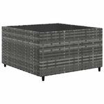 vidaXL Salon de jardin 7 Pièces avec coussins Gris Résine tressée
