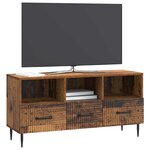 vidaXL Meuble TV Bois ancien 102 x 34 5 x 50 cm Bois d'ingénierie