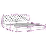 vidaXL Cadre de lit sans matelas crème 200x200 cm tissu