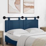 vidaXL Tête de lit suspendue Bleu Tissu