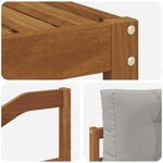 vidaXL Ensemble de canapés d'extérieur 6 Pièces Gris Naturel et Clair