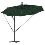 vidaXL Parasol banane à mât déporté Vert 294 x 294 x 248 cm