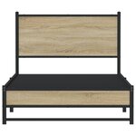 vidaXL Cadre de lit en métal sans matelas chêne sonoma 100x200 cm