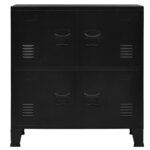 vidaXL Coffre de rangement industriel Noir 75x40x80 cm Acier