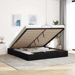 VidaXL Cadre de lit ottoman sans matelas noir 180x200 cm tissu