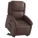 vidaXL Fauteuil inclinable électrique marron similicuir