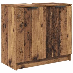 vidaXL Cabinet de salle de bain Bois Ancien 64 5 x 33 5 x 59 cm