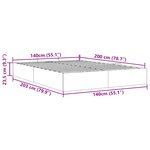 vidaXL Cadre de lit ottoman sans matelas blanc 140x200 cm similicuir