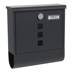 Boîte aux Lettres en Acier avec Porte-journaux  Chance E7005  Gris